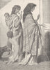 CROATIA. Gypsy women of Slavonia asking alms 1893 old antique print picture