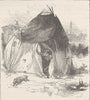 LONDON. Gypsy tent at Hackney 1893 old antique vintage print picture