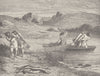 PREHISTORIC. Fishing during the polished stone (Neolithic) Period 1893 print