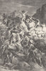 BELGIUM. Battle between men of the Old Stone Age (Camp of Furfooz)  1893 print
