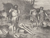 BRONZE AGE. Founder's shop in the Bronze Age 1893 old antique print picture