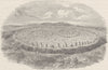 WILTSHIRE. Supposed Druidical monuments at Avebury 1893 old antique print