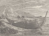 DENMARK. Ancient Danish Viking Ship 1893 old antique vintage print picture