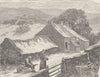 WALES. Welsh moorland cottages 1893 old antique vintage print picture