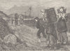 SCOTLAND. Peat-carriers of Loch Maree, Scotland 1893 old antique print picture