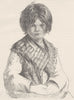 SCOTLAND. Highland lassie 1893 old antique vintage print picture