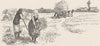 FRANCE. Harvesting in Finistere, Brittany 1893 old antique print picture