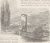 ITALY. Approach to Narni, Umbria 1893 old antique vintage print picture