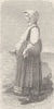 ITALY. Peasant woman of Biassa, near La Spezia 1893 old antique print picture