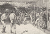 ITALY. Romans playing bowls 1893 old antique vintage print picture