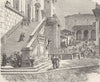 ROME. Stairs of the senatorial palace, Rome 1893 old antique print picture