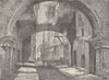 ROME. Old fish-market (Pescheria Vecchia) Rome 1893 antique print picture