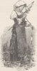 ITALY. Roman peasant girl 1893 old antique vintage print picture