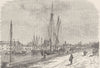 ITALY. The port of Rimini 1893 old antique vintage print picture