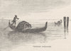 VENICE. Venetian gondolier 1893 old antique vintage print picture