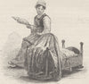 FRANCE. French nurse 1894 old antique vintage print picture