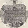 FRANCE. Market-place and town hall, Noyon 1894 old antique print picture