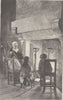 FRANCE. French Interior Au Coin de Feu 1894 old antique vintage print picture