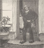 FRANCE. French Mendicant (After Bastien-Lepage)  1894 old antique print