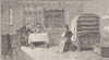 ROMANIA. Interior of a Roumanian dwelling 1894 old antique print picture