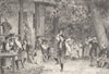 ROMANIA. Roumanian wedding festivities in Transylvania 1894 old antique print