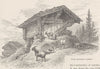 SWITZERLAND. Swiss mountain chalet 1894 old antique vintage print picture