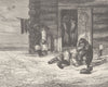 RUSSIA. Sketch at the door of a country tavern in Russia 1894 old print