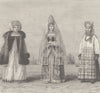 RUSSIA. Women of Kursk, Orel, and Kostroma 1894 old antique print picture