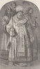 RUSSIA. The metropolitan of St. Petersburg and his clergy 1894 old print