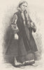 RUSSIA. Russian woman (Great Russia)  1894 old antique vintage print picture