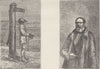 LATVIA. Peasant of rig taking a drink; Merchant of Riga 1894 old antique print