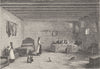 MONTENEGRO. Interior of a Montenegrin senator's house 1894 old antique print