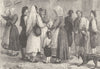 CROATIA. Costumes of the district of Dubrovnik (Dubrovnik) Dalmatia 1894 print