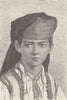 MONTENEGRO. Montenegrin girl of Niegus 1894 old antique vintage print picture