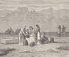 MONTENEGRO. At the wells of Cetinje/Cetinje 1894 old antique print picture