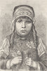 NETHERLANDS. Girl from the isle of Marken, in the Zuiderzee 1894 old print