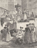 FRANCE. Costumes in the market-place, Strasbourg 1894 old antique print