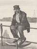 NETHERLANDS. Dutch boatman 1894 old antique vintage print picture