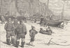 SUSSEX. Hastings fishermen 1894 old antique vintage print picture