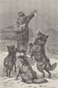 DOGS. An Eskimo and his dogs 1893 old antique vintage print picture