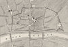 ROMAN LONDON. Part of modern London, showing the ancient wall c1880 old map