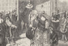 TEMPLE BAR. Proclamation of Charles II, at Temple Bar. London c1880 old print