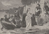 TEMPLE BAR. Penance of the duchess of Gloucester. London c1880 old print