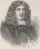 FLEET STREET. Dr. Titus Oates. London c1880 old antique vintage print picture
