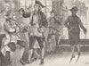 FLEET STREET. Group at Hardham's tobacco shop. London c1880 old antique print