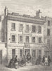 FLEET STREET. Dr. Johnson's House in Bolt Court. London c1880 old print