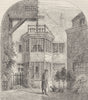 SHOE LANE. Bangor House, 1818. London c1880 old antique vintage print picture