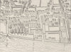 FLEET STREET. Fleet Street, the Temple, etc. (from Aggas' plan, 1563) c1880 map