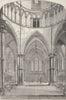 THE TEMPLE CHURCH. Interior of the Temple church. London c1880 old print