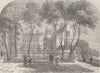 THE TEMPLE CHURCH. The Temple fountain. London c1880 old antique print picture